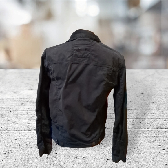 Denim & flower black stretch denim jacket size S - Picture 2 of 11